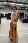 Mutedance 24 Spring/Summer Layered Dress MD-MD24SS81-OLD old gold PM136